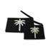 PALM TREE BEADED POUCH BLACK