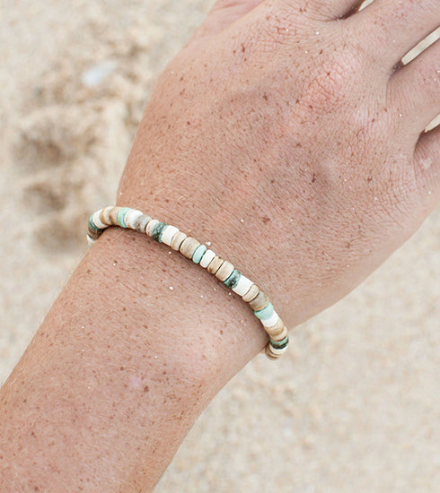 LAUT TURQUOISE & WOOD BEADED