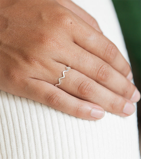 Ripple Wave Ring Silver