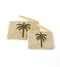 PALM TREE BEADED POUCH BEIGE