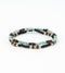 Natural stone and wood double bracelet