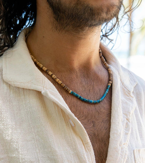Wood and Shell Necklace