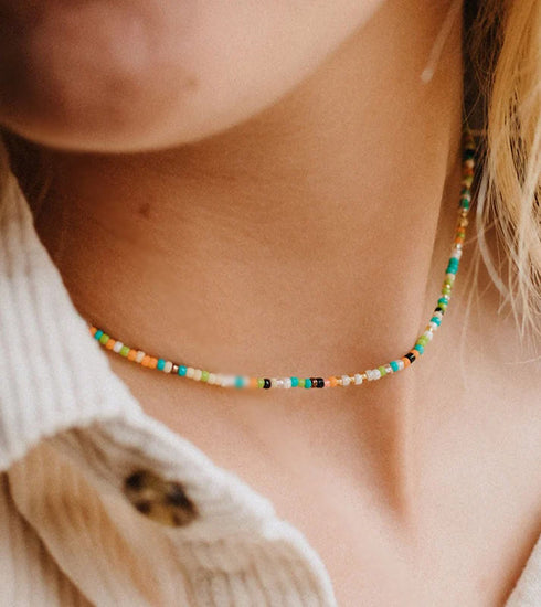 Brightly Colored Beads Necklace