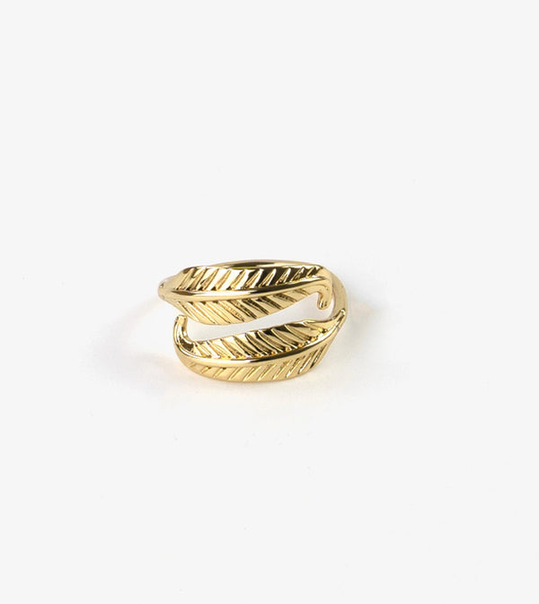 Bocca Feather Ring Gold