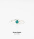 Gemstone Adjustable Ring Silver