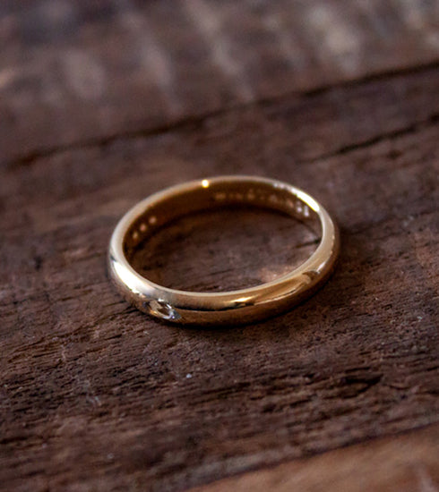 Zirconia Pebble ring gold