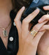 Zirconia Pebble ring gold