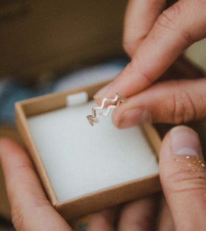 Ripple Wave Ring Silver