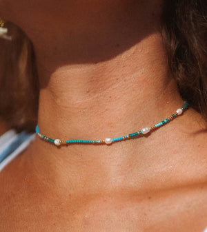 Giada Ombak Pearl Beaded Surf Necklace
