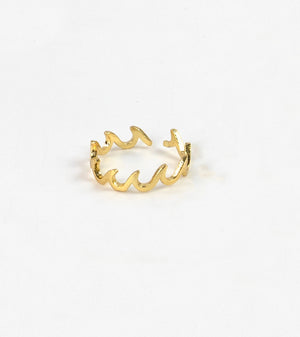 Crashing Wave Ring Gold