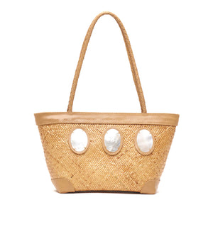 Cosmic Oval rattan Tote