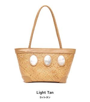 Cosmic Oval rattan Tote